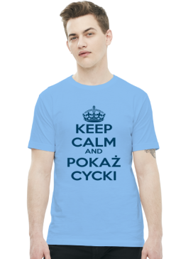 Keep Calm Cycki niebieski