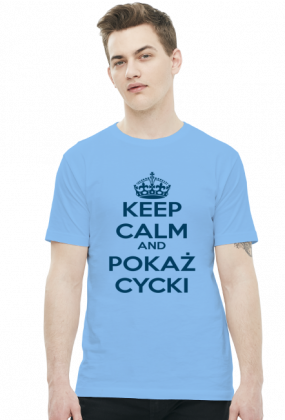 Keep Calm Cycki niebieski