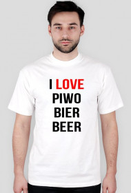 koszulka I LOVE PIWO BIER BEER