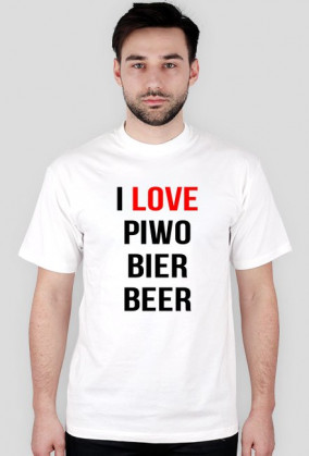 koszulka I LOVE PIWO BIER BEER