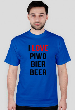 koszulka I LOVE PIWO BIER BEER