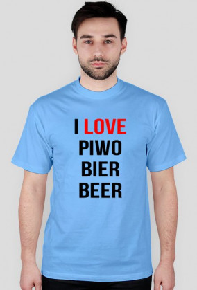koszulka I LOVE PIWO BIER BEER