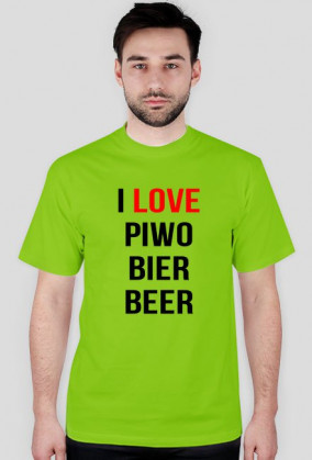koszulka I LOVE PIWO BIER BEER