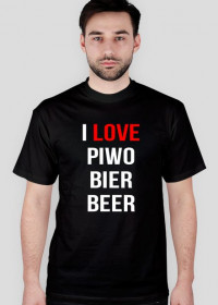 koszulka I LOVE PIWO BIER BEER