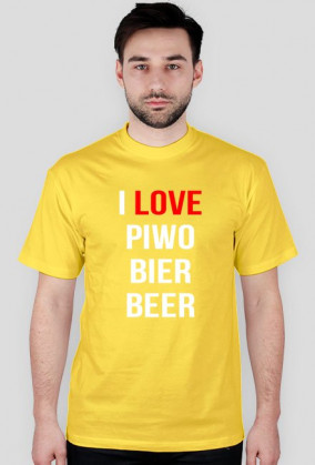 koszulka I LOVE PIWO BIER BEER