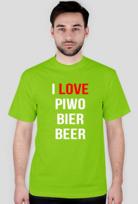 koszulka I LOVE PIWO BIER BEER