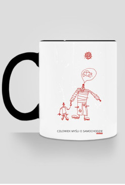 Człowiek myśli o samochodzie