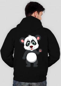 Bluza zapinana z kapturem "Panda"