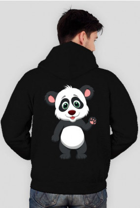 Bluza zapinana z kapturem "Panda"