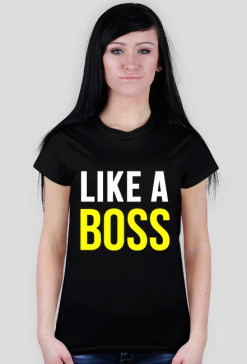 Koszulka "LIKE A BOSS" żółty