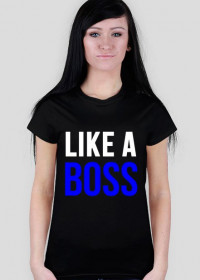 Koszulka "LIKE A BOSS" niebieski