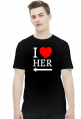 I love her koszulka czarna