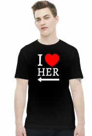I love her koszulka czarna