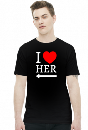 I love her koszulka czarna