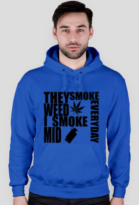 I SMOKE MID EVERYDAY - Kaptur White/Blue/Orange