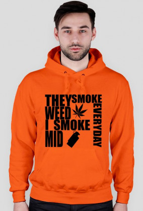I SMOKE MID EVERYDAY - Kaptur White/Blue/Orange