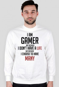 I AM GAMER - Bluze - White