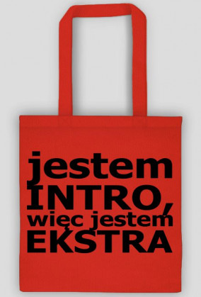 Torba Introwertyk - Jestem intro, więc jestem ekstra (różne kolory)