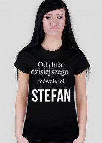 Stefan - czarny t-shirt damski