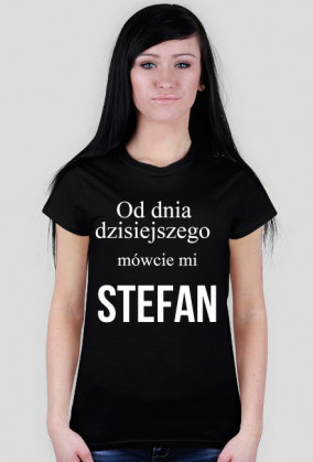 Stefan - czarny t-shirt damski