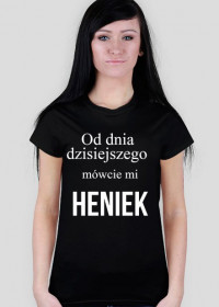Heniek - czarny t-shirt damski