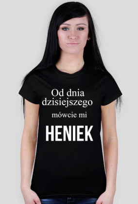 Heniek - czarny t-shirt damski