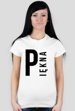 Piękna - biały t-shirt damski