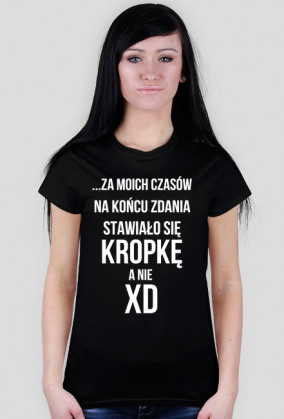 XD - czarny t-shirt damski