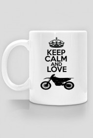 Kubek Keep calm and love motocross