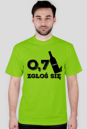 Śmieszna koszulka "0.7 zgłoś się"