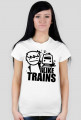 Koszulka I Like Trains (Damska)