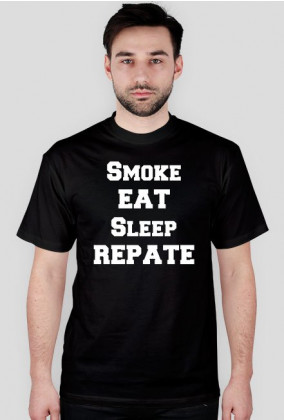 Koszulka Męska SMOKE EAT SLEEP REPATE