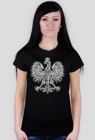 BasiaTheDog - T-Shirt damski "Orzeł biały"