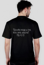 Koszulka z napisem " Wszystko mogę w tym, który mnie umacnia (Flp 4,13) "