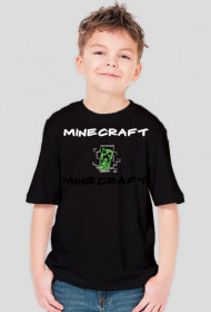 Koszulka dziecięca minecraft -czarna