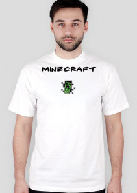 Koszulka dla mężczyzny minecraft -biała