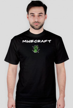 Koszulka dla mężczyzny minecraft -czarna