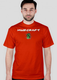 Koszulka dla mężczyzny minecraft -czerwona