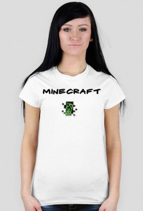 Koszulka damska Minecraft -biała