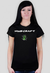 Koszulka damska Minecraft -czarna