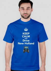 T-shirt Keep Calm And Drive New Holland Niebieska