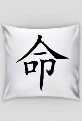 Poszewka. Symbol Kanji.