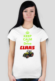 T-shirt Keep Calm And Drive Claas Żeński