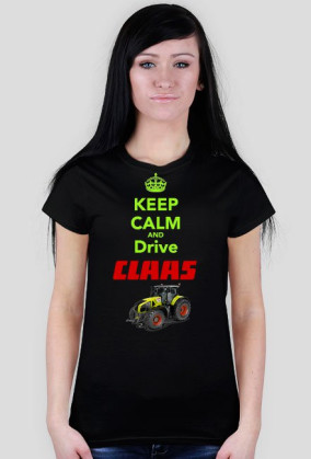 T-shirt Keep Calm And Drive Claas Żeński