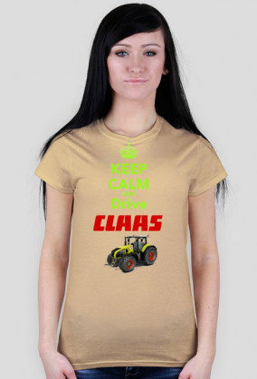 T-shirt Keep Calm And Drive Claas Żeński