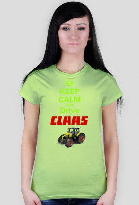 T-shirt Keep Calm And Drive Claas Żeński