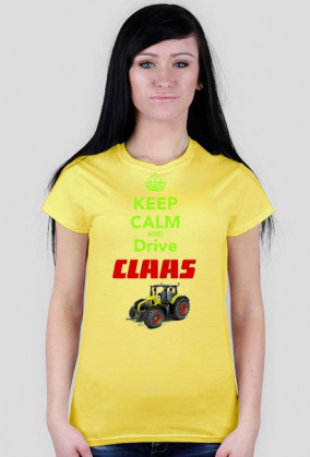 T-shirt Keep Calm And Drive Claas Żeński