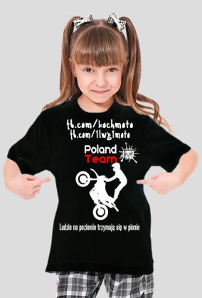 Dziecięca koszulka dla dziewczynki Crazy Riders Poland Team
