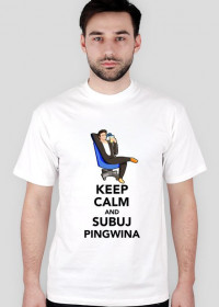 Pingwin Keep Calm - Biala [M]