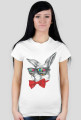 T-shirt Damski. Królik Telemaniak.